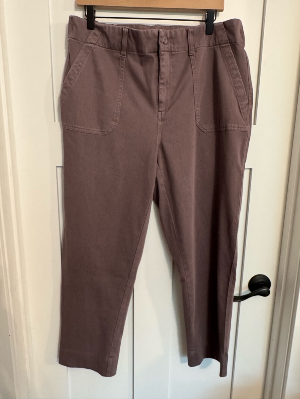 Straight-Leg Utility Pants - mocha